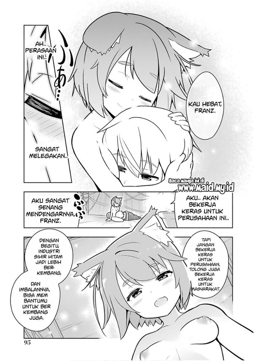 Wakamono no Kuro Mahou Hanare ga Shinkoku desu ga, Shuushoku shite Mitara Taiguu Iishi, Shachou mo Tsukaima mo Kawaikute Saikou desu Chapter 03.1 Gambar 17